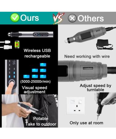 USB Rechargeable Engraving Pen | Mini Electric Engraver with 35 Bits | Cordless Rotary Tool for Jewelry, Glass, Metal, Wood, and More - Buy Online on GoSupps.com