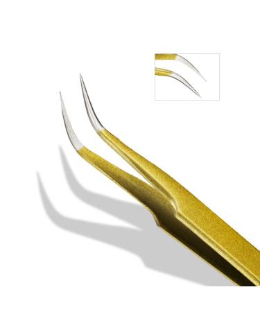 Professional Stainless Steel Eyelash Tweezers for Extensions | Precision Tweezers for Artificial Eyelashes - Shop Now! - Buy Online on GoSupps.com
