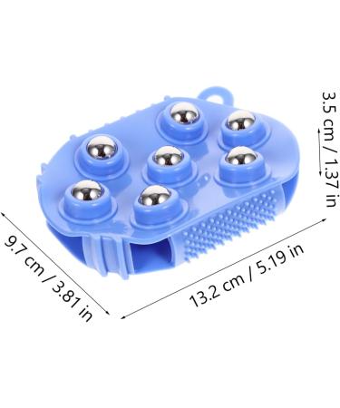 2-Piece Rolling Hand Massager Set | Acupressure Muscle Roller & Massage Balls - Meridian Body Massager in Medium Blue - Buy Online on GoSupps.com