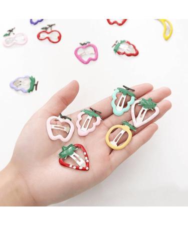 15 Pcs Girls Hair Clips Cute Fruit Design Metal Snap Barrettes Hairpin Hair Accessories for Toddlers Kids Girls - Buy Online on GoSupps.com