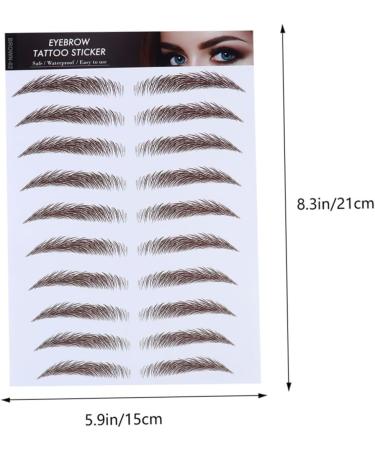 POPETPOP 15 Pcs Eyebrow Stickers Waterproof Stickers Eyebrow Makeup False Eyebrows Cosmetics Sheet 6d Hair - Buy Online on GoSupps.com