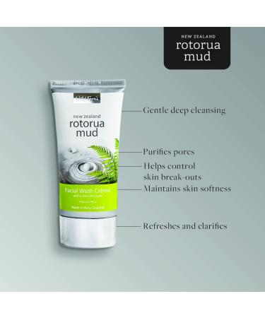 Wild Ferns Rotorua Mud Facial Wash Cr me with Lime Blossom - 130ml | Refreshing Cleanser for Glowing Skin | International Shipping Available - Buy Online on GoSupps.com