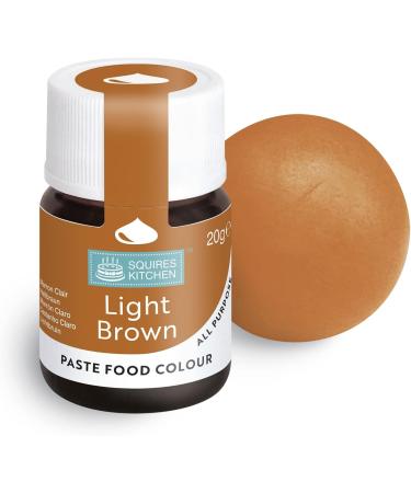 Squires Kitchen Light Brown Food Colouring Paste - Concentrated 20g for Sugarpaste, Fondant, Buttercream, Royal Icing & Cake Mixes - Buy Online on GoSupps.com