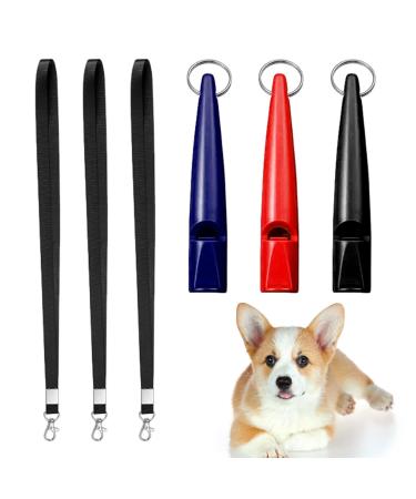 Dog Whistle 3Pcs Professional Dog Whistles for Recall Plastic Dog Whistles with Strap Lanyard Dog Whistle with High Pitch to Stop Barking & Puppy Dog Training (3Pcs) - Buy Online on GoSupps.com