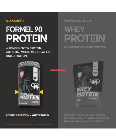 Mammut Nutrition Formula 90 Protein Shake - Chocolate | 4 Protein Sources: Soy Milk Whey & Egg | 460g Can | Best for Muscle Gain & Recovery - Buy Online on GoSupps.com