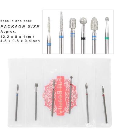 6Pcs Stainless Steel Nail Drill Bit Set - Manicure Nail Art File Bits Tools (#8) - Buy Online on GoSupps.com