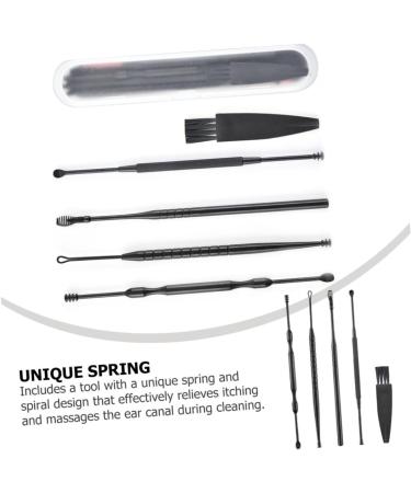 SHERCHPRY Ear Wax Clean Tool Ear Cleaning Kit Spring Spiral Design Safe for Families Easy to Clean - Buy Online on GoSupps.com