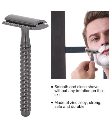 Double Edge Safety Razor - Manual Shaver for Men | Comfortable Zinc Alloy - Black | International Shipping Available - Buy Online on GoSupps.com