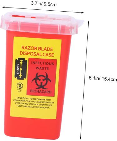 Frcolor 4-Pack Razor Storage & Blade Disposal Containers - Safe Syringe & Razor Waste Box for Barbershops | 15.4x9.5cm - Buy Online on GoSupps.com