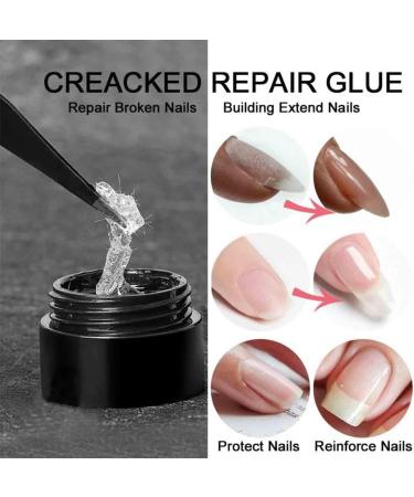 2 Pieces Nail Repair Protection Gel Instant Cracked Nail Repair Gel Broken Nail Repair Kit for Natural Nails Amazing Fixer and Hardener - Buy Online on GoSupps.com