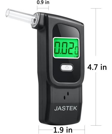 JASTEK Portable Breathalyzer Tester - Professional-Grade Digital Alcohol Tester with Memory & 10 Mouthpieces - Buy Online on GoSupps.com