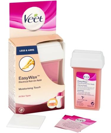 Veet Easy Wax Electrical Roll-On Refill - 50ml for Legs & Arms - Smooth Hair Removal - Buy Online on GoSupps.com