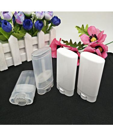 10 PCS White Oval Deodorant Containers 15ml - DIY Lip Balm Tubes for Deodorants & Lotions - Buy Online on GoSupps.com