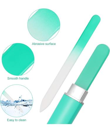5 Pack Glass Nail File Professional Crystal Nail File Multicolor Crystal Nail File Set with Case Fingernail Files Double-Sided Nail Files for Natural Nails Manicure Tools Gift for Women and Girls Blue-pink-green-red-white - Buy Online on GoSupps.com