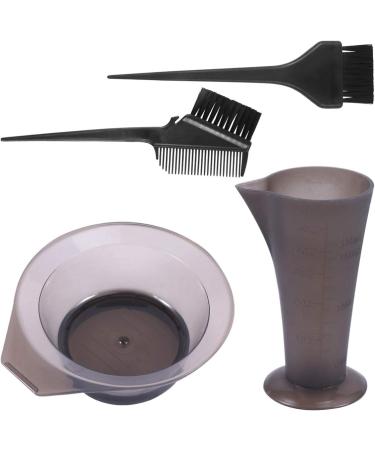 Beaupretty Hair Dye Brush and Bowl Set Measuring Cup Professional Hair Coloring Tool Kit Color Mixing Bowl Dyeing Tinting Brush Applicator or Home Barber Salon 4pcs - Buy Online on GoSupps.com