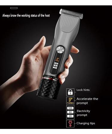 Professional Hair Clipper - Electric Trimmer with LCD Display for Home Shaving | International Shipping Available - Buy Online on GoSupps.com