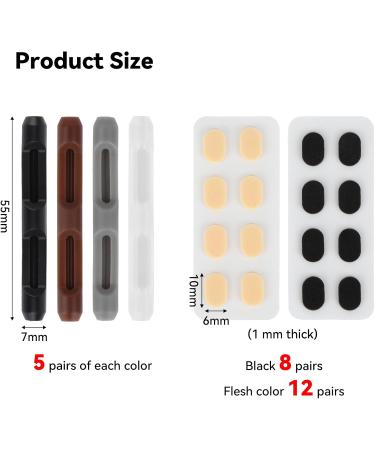 Zefan Glasses Bracket Cover with 20 Pairs Non-Slip Silicone Pads | Anti-Slip Sports & Reading Glasses Accessories in Multiple Colors - Buy Online on GoSupps.com