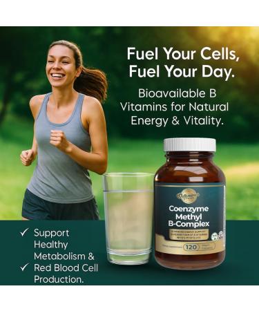 Vitamines Vitales Coenzyme Methyl B-Complex 120 Vegan Capsules | Advanced Energy & Metabolism Support | Active B Vitamins - Buy Online on GoSupps.com