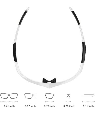 Hulislem Blade Sport Polarized Sunglasses White Black - Stylish Eyewear for Outdoor Activities - Buy Online on GoSupps.com