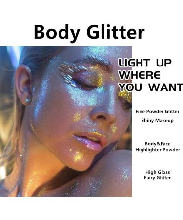 Buy Go Ho Hair and Body Glitter Spray Holographic Ultra Fine Gold Glitter for Festivals Crafts & Makeup | 10g / 0.35oz - Buy Online on GoSupps.com
