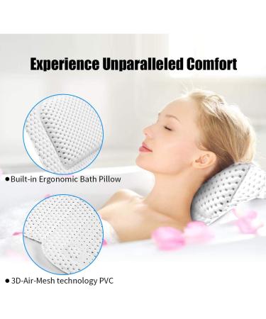 Sursoul Full Body Bath Pillow - Quick-Drying Spa Pillow with Soft PVC for Tub - Bathtub Bed with Suction Cups - Buy Online on GoSupps.com