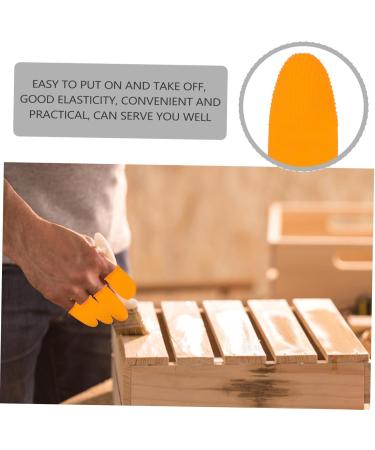 FOMIYES 100pcs Finger Cots - Thumb Caps & Finger Protectors | Durable Finger Sleeves - Ideal for Safe Handling | Orange 6.5x2.4x0.5CM - Buy Online on GoSupps.com