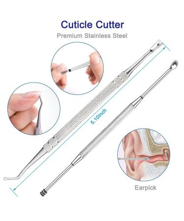 Professional 9PCS Cuticle Trimmer and Pusher Set - Premium Stainless Steel Care Kit for Nails - Buy Online on GoSupps.com