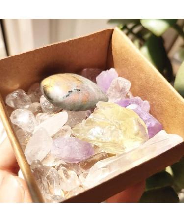 Specimen Natural Citrine Quartz Crystal Labradorite Palm Stone Mini Amethyst Cluster Clear Crystal Chips Tumble Stone Crystal specimeStone Stone Crystal Reiki - Buy Online on GoSupps.com