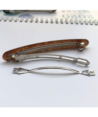 HYFEEL 4 Long Hair Barrettes - Stylish French Hair Clips for Women - Acrylic Resin Hairgrip Clamp - Green/Brown/Black 3 Pack - Buy Online on GoSupps.com