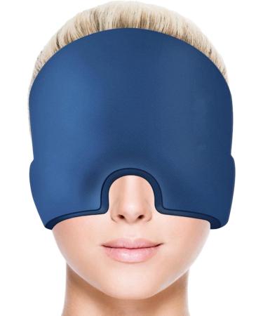 Head Gel Ice Cap U-Shaped Cooling Headache Cap - Migraine Head Pack Comfortable Stretchy Ice Cap for Migraines Tension with Cold Single Layer Blue - Buy Online on GoSupps.com