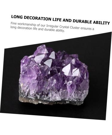 FOMIYES 3pcs Natural Crystal Cluster Crystal Cluster Adornment Purple Decor Artwork Unique Natural Minerals - Buy Online on GoSupps.com