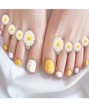 16 Pieces Silicone Toe Separators - Daisy Flower Nail Art Tools for Women | Perfect for Pedicure & Manicure - Buy Online on GoSupps.com