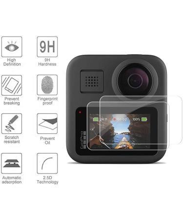 4 Pack Tempered Glass Screen Protector and Lens Cap Cover for Gopro Max Action Camera by Akwox - Buy Online on GoSupps.com
