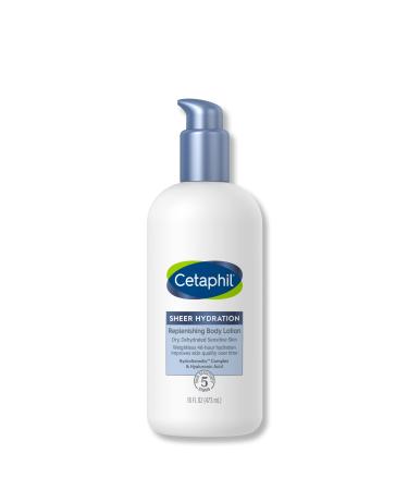 CETAPHIL Sheer Hydration Fragrance Free Replenishing Body Lotion for Dry Skin 16 fl oz 48Hr Sensitive Skin Body Moisturizer With Hyaluronic Acid Vitamin E & B5 Frag Free Body Lotion