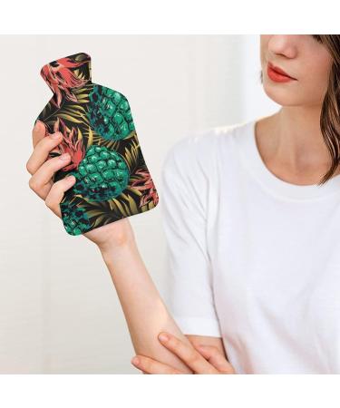 Buy Green Pineapple Hot Water Bottle with Plush Cover - Perfect Bed Warmer for Adults & Kids | 26.5x15.3cm - Buy Online on GoSupps.com