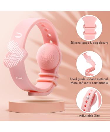 MEIYYJ Morning Sickness Relief Bands for Pregnant Women - Adjustable Sea Sickness Wristbands for Adults - Pink Acupressure Nausea Wristband - Buy Online on GoSupps.com