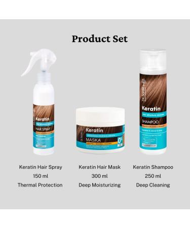 Dr. Sant Keratin Masque pour cheveux Collag ne et arganine r g n rant profond ment 300 ml 0% Parab nes et huiles min rales - Buy Online on GoSupps.com