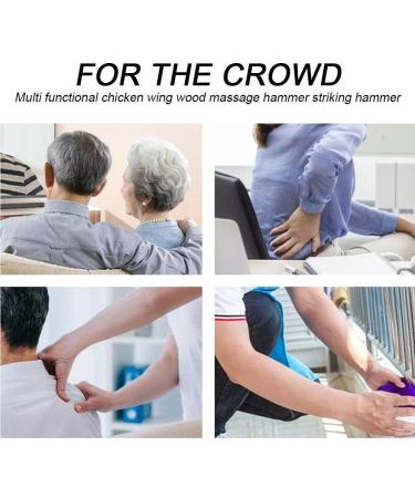 Wood Massage Hammer Stick - Manual Back Massage Device for Muscles Neck & Shoulders | Reduce Fatigue | International Shipping - Buy Online on GoSupps.com