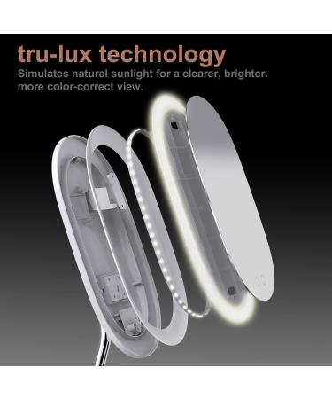 WILIT Vanity Mirror with Lights - LED Lighted Makeup Mirror with Magnifying Mirror 8.27 Inch - Dimmable Lighting & Wireless Charger - Buy Online on GoSupps.com