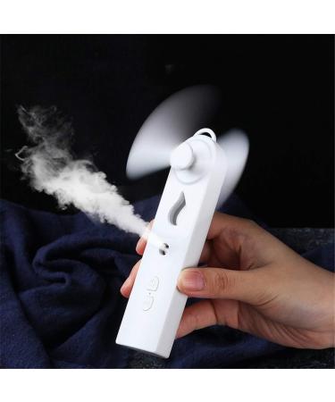 Portable 2 in 1 Mini Fan Humidifier USB Rechargeable Handheld Fan Water Spray Mist Fan Face Steamer Air Conditioner for Outdoor (Color : Pink) yubin1993 (Color : White) - Buy Online on GoSupps.com