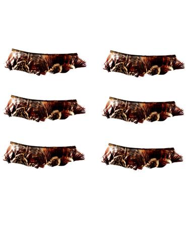 FRCOLOR 3 Pairs Makeup Eyelashes Fake Lashes Adhesives Hair Eyelashes Yellow False Eyelashes 6x4x0.5cm Yellow