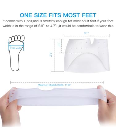 Forefoot Pads & Metatarsal Cushions - Gel Sleeve for Pain Relief Callus & Blister Prevention | Perfect for Walking Ballet & Running - Buy Online on GoSupps.com