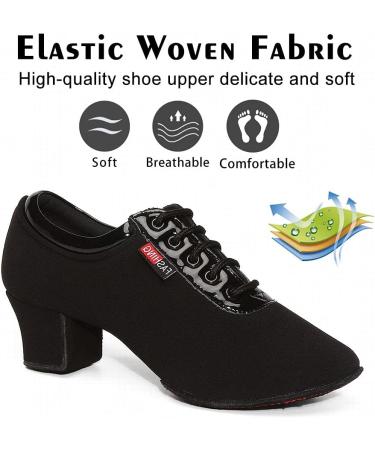 Ruybozry Women's Latin Dance Shoes - Lace-Up Closed Toe Jazz Practice Shoes Model 601 5cm Suede Sole Size 38 EU - Buy Online on GoSupps.com