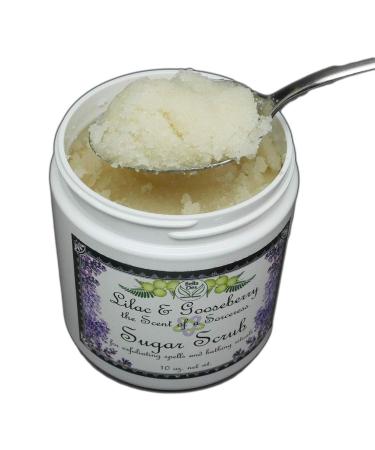 Lilac and Gooseberry Exfoliating Sugar Hand and Body Scrub | Non-Greasy with Moisturizing Mango Butter | 10 ounces net wt | Yennefer Scent of a Sorceress by Bella Des Natural Beauty - Buy Online on GoSupps.com