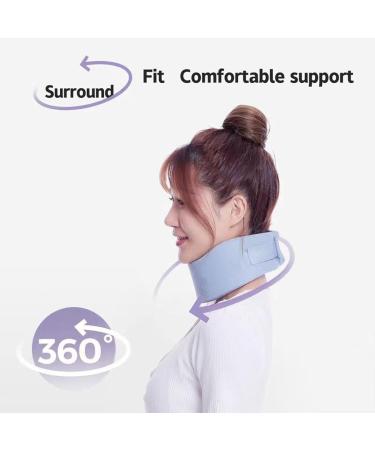 Neck Brace for Neck Pain and Support Soft Support Collar Can Be Used During Sleep Neck Support Wraps Aligns and Stabilizes Vertebrae for Neck Pain for Women & Men Light Blue - Buy Online on GoSupps.com