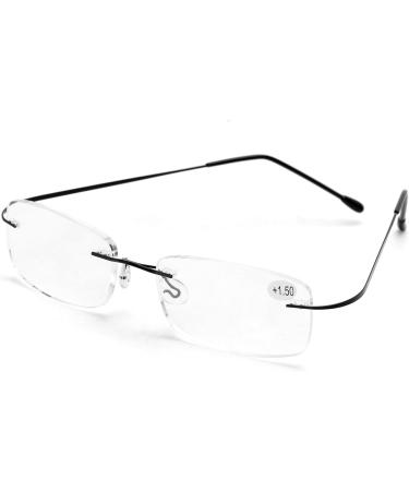 ZUVGEES 3 Pack Rimless Metal Blue Light Filter Reading Glasses - Lightweight Anti-Blue Computer Glasses for Men & Women | 2.0x Magnification - Buy Online on GoSupps.com
