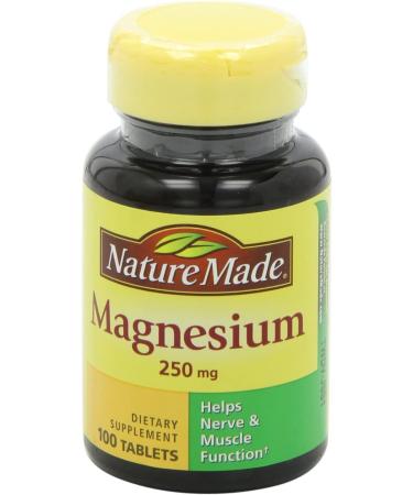 Nature Made Magnesium 250 mg - 100 Tablets | Supports Muscle & Nerve Health - Buy Online on GoSupps.com