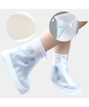 XL Transparent Rain Boot Waterproof Shoe Covers - Non-Slip, Reusable PVC Rubber Sole Overshoes for Outdoor Activities - Buy Online on GoSupps.com
