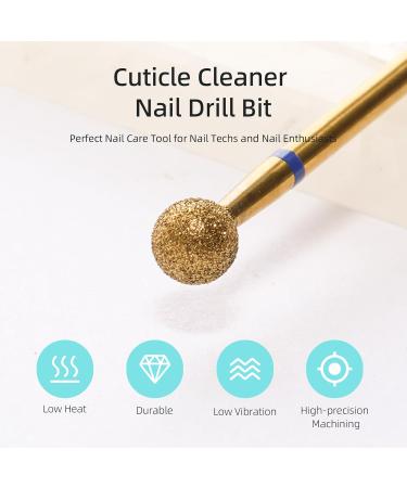 Buy 5mm Ball Cuticle Clean Nail Drill Bit | Titanium Series Russian Diamond - Professional Safety Under Nail Cleaner for Cuticle & Dead Skin | Electric Nail Accessories - Buy Online on GoSupps.com