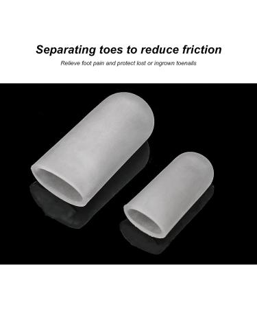 Silicone Toe Protectors - Set of 10 Soft Gel Toe Covers for Skin Relief and Separation - White Toe Sleeves for Overlapping Toes - Buy Online on GoSupps.com